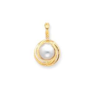  14k Mabe Cultured Pearl Pendant   JewelryWeb Jewelry