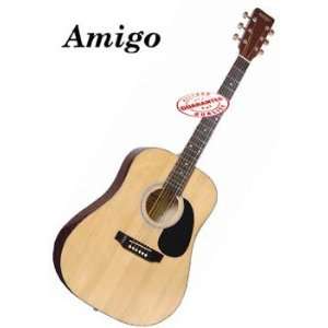 AMIGO SOLID TOP DREADNOUGHT GUITAR AM200S Musical 