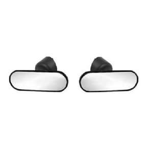 Ness Tech Black Mini Oval Micro Mirrors For 1996 2012 Harley Touring 