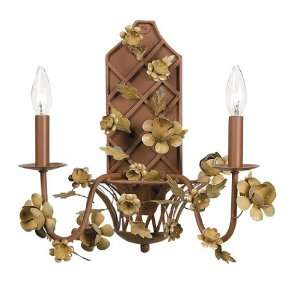  Two Arm Gold Brush Gazebo Wall Sconce Baby