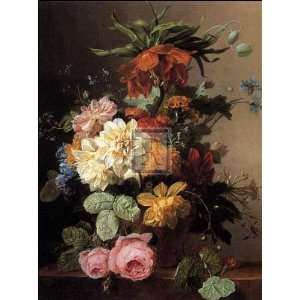 Floral Still Life I by Arnoldus Bloemers. Size 24.00 X 20.00 Art 