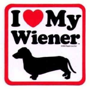  I Love My Wiener Dog Sticker Toys & Games