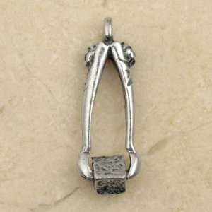  ICE CUBE TONGS Sterling Silver Plated Pewter Charm