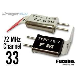  Futaba Channel 33 Crystal Set 72MHz FM Radio Receiver 