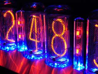 IN 18 Nixie tubes w/ sockets f. tube clock +LED LOOK  