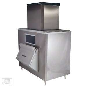   C1030SR 32ABH1300SS 996 Lb Half Size Cube Ice Machine w/ Storage Bin