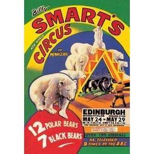  Vintage Art Billy Smarts New World Circus and Menagerie 