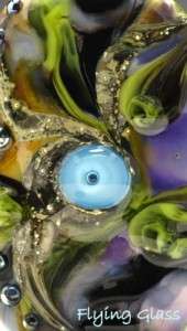 FLYING GLASS Handmade Lampwork Focal Bead *WATER LILLY* SRA  