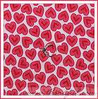 BOOAK Dress Fabric Valentine Candy Heart Dot Sweet Red 