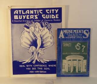   1943 Lot 2 Books ATLANTIC CITY NJ, AMUSEMENTS & BUYERS GUIDE HEINZ 57