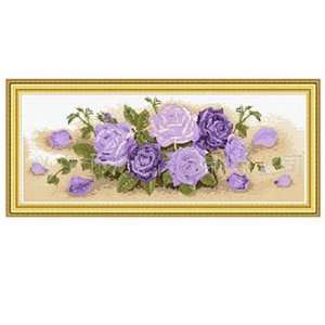  The Rose Bushes (Purple?cross stitch Kit Arts, Crafts 