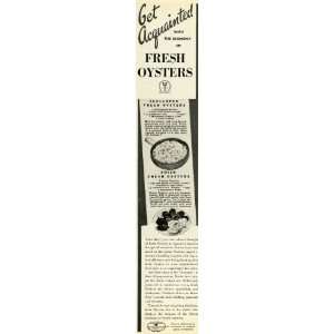   Ad Oyster Institute North America Recipes Seafood   Original Print Ad