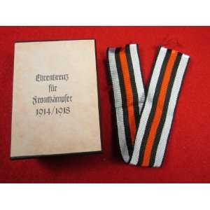  WWI WW1 German Hindenburg Honor cross Medal box & Ribbon 