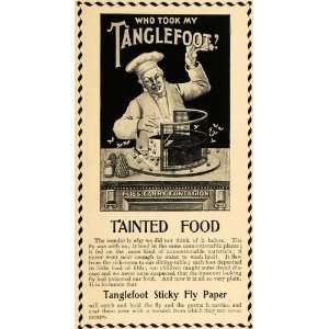   Sticky Fly Paper Angry Chef Pests   Original Print Ad