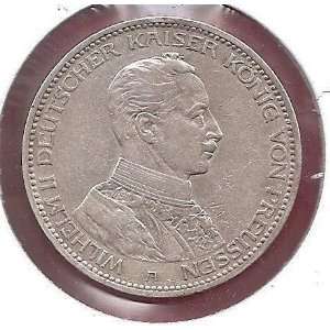  Coins Germany States Prussia Wilhelm II Silver 3 Mark 1914 