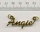 14KT GOLD EP ANGIE PERSONALIZED NAMEPLATE WORD CHARM