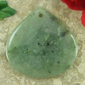  40mm green jasper briolette pendant bead