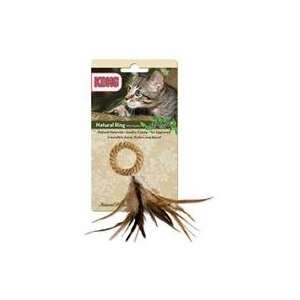  6 PACK NATURAL RING WITH FEATHERS, Color BROWN (Catalog 
