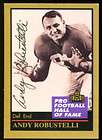 1991 Enor #121 HOF Signed Andy Robustelli Autographed Rams Giants