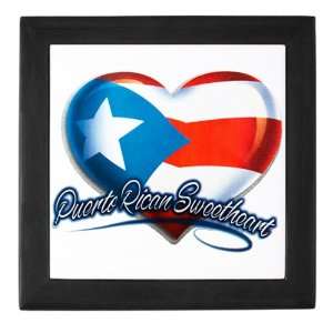   Box Black Puerto Rican Sweetheart Puerto Rico Flag 