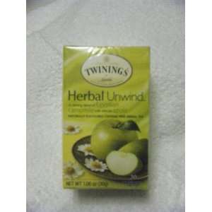 TWININGS OF LONDON HERBAL UNWIND TEA (20 COUNT) [Health and Beauty 