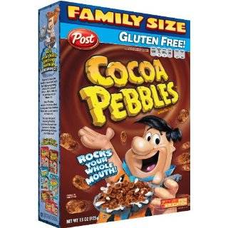 Post Cocoa Pebbles Cereal, 15 Ounce Boxes (Pack of 4)