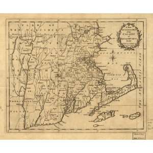  1780 map of Massachusetts & Rhode Island