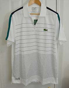 LACOSTE Andy Roddick Signature Striped Polo Shirt Short Sleeve Super 