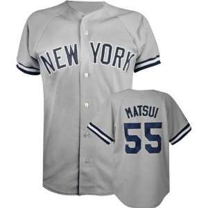 Hideki Matsui Majestic MLB Road Grey Replica New York Yankees Youth 