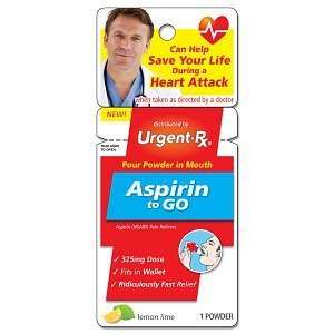  UrgentRx Aspirin to Go 325 mg Powder, Lemon Lime, 12 ea 