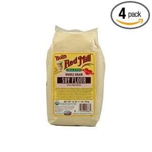 Bobs Red Mill Organic Soy Flour, 16 Ounce (Pack of 4)  