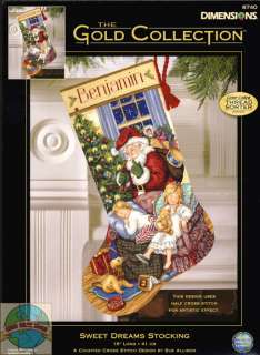 Cross Stitch Kit Sweet Dreams Santa Christmas Stocking  