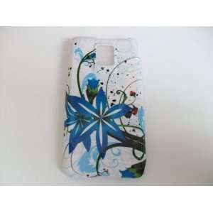  LG G2X/P999   Blue Splash White Hard Phone Case Protector 