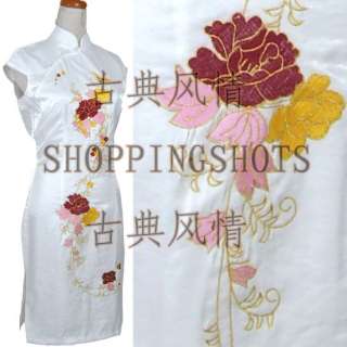 Chinese clothing qipao wedding dress gown 090476 white  