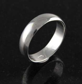 Sterling Silver Plain 6mm Band Wedding Ring Solid 925 Jewelry Rounded 