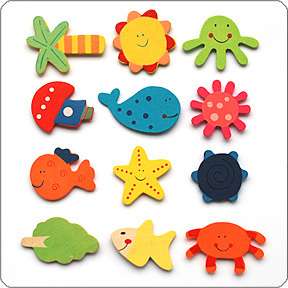 48 x Wooden Animal Magnets,Party Favours,Kids,MAG003  
