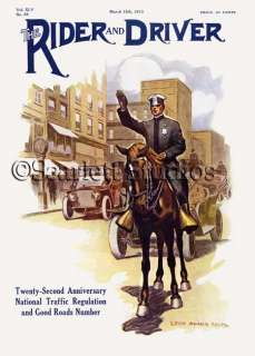 POLICEMAN on HORSEBACK in 1913   GICLEE PRINT 9x12   Fine Art Paper 