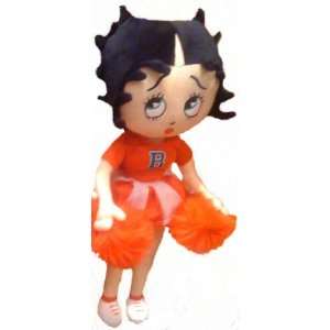 Betty Boop Wearing Red Cheer Leader Dress Holding Pom Poms 