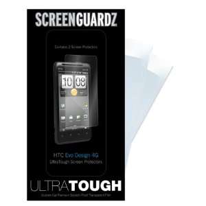  HTC Evo Design 4G UltraTough Clear ScreenGuardz (Dry Apply 