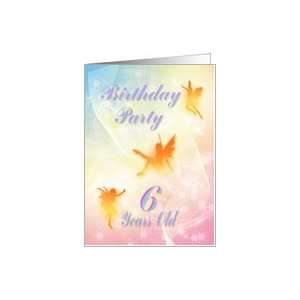  Dancing fairies Birthday party invitation, 6 years old 