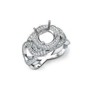 30 ct Round Diamond Unique Engagement Ring Setting, F   G Color, VS1 