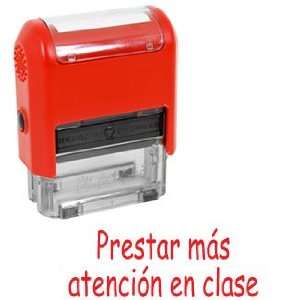   Spanish Teacher Stamp   PRESTAR MAS ATENCION EN CLASE