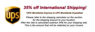 shipping info we ship via ups and will ship worldwide international 