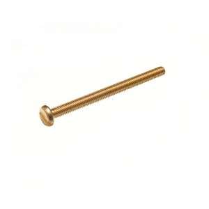 SOLID BRASS MACHINE SCREWS PAN HEAD SLOTTED M4 4MM X 50MM ( pack of 10 