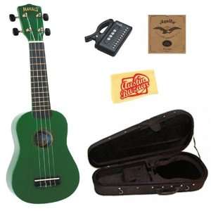   Case, Tuner, and Polishing Cloth   Green Musical Instruments