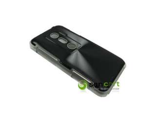 Aluminum Metal Hard Case Cover Sprint HTC EVO 3D Black  