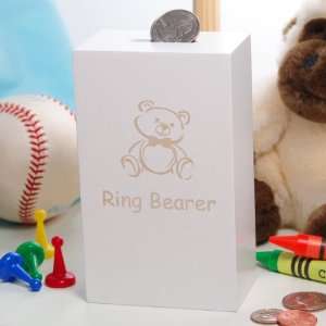  White Wooden Bank for Ring Bearers 