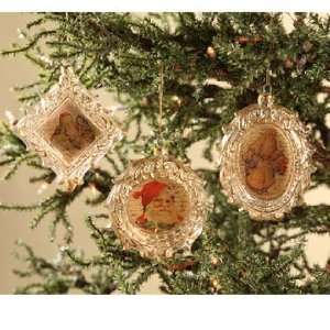  Gilded Glass Santa Ornaments