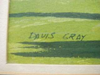 Davis Gray Watercolor Building University Art Cityscape  
