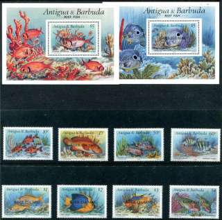 Antigua Barbuda Mail 1123 32 MNH Marine Life Fish s8608  